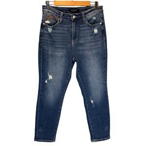 Judy Blue Distressed Straight Leg Jeans - size 9/29